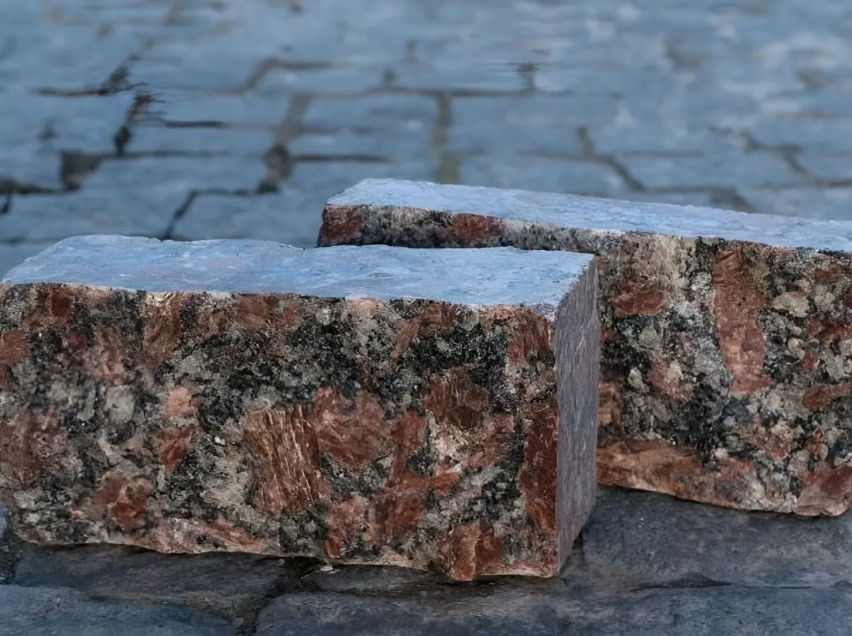 Бруківка колота прямокутна, Капустинське, червоно-коричневий